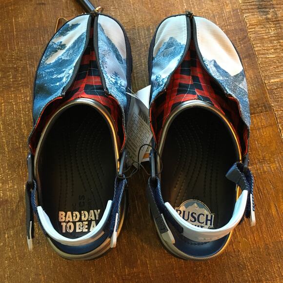 NEW Busch Beer x Crocs Classic All Terrain Clog Mens 8 Womens 10 Blue Comfort - Picture 5 of 10